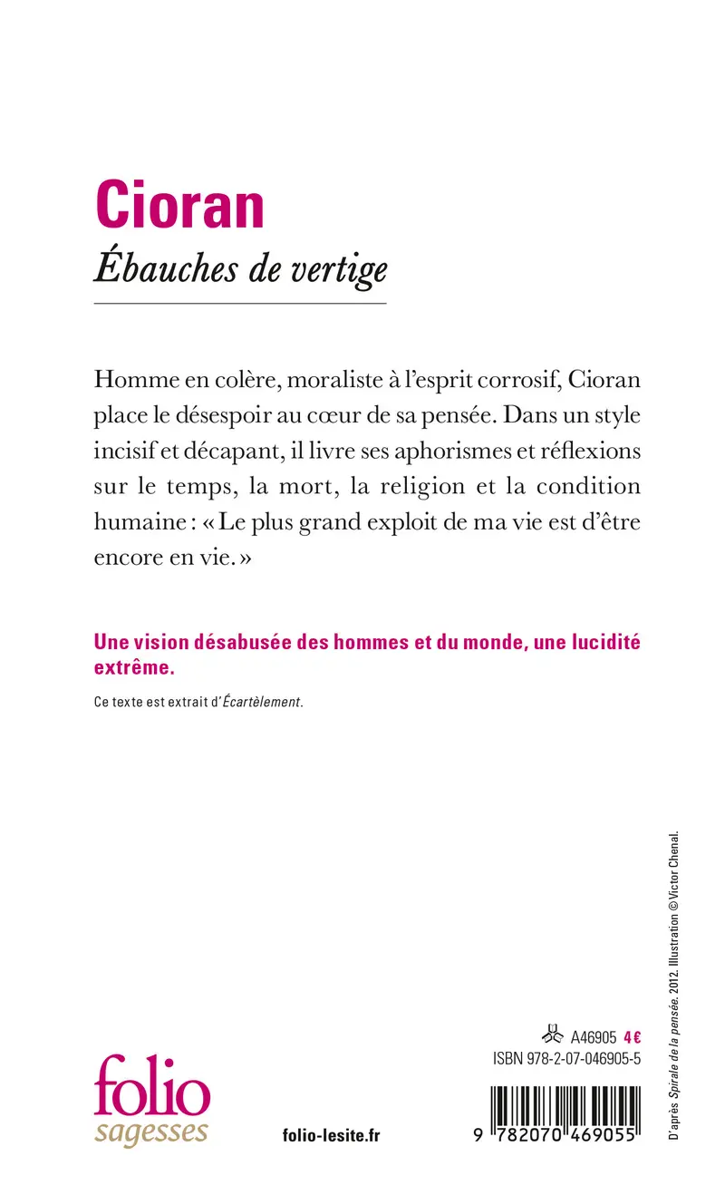 Ébauches de vertige - Cioran