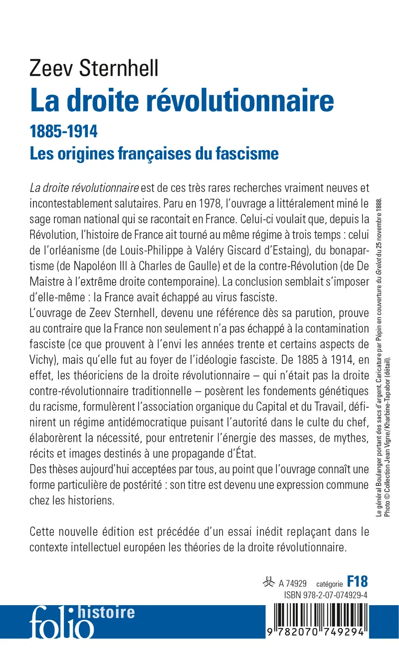 La droite révolutionnaire (1885-1914) - Zeev Sternhell