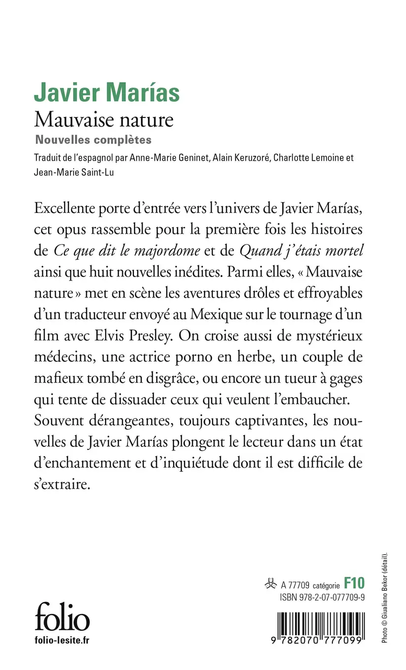 Mauvaise nature - Javier Marías