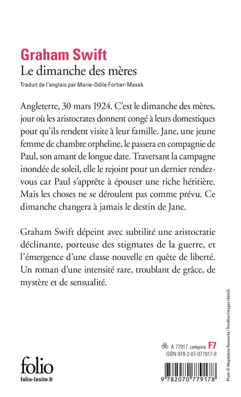 Le dimanche des mères - Graham Swift