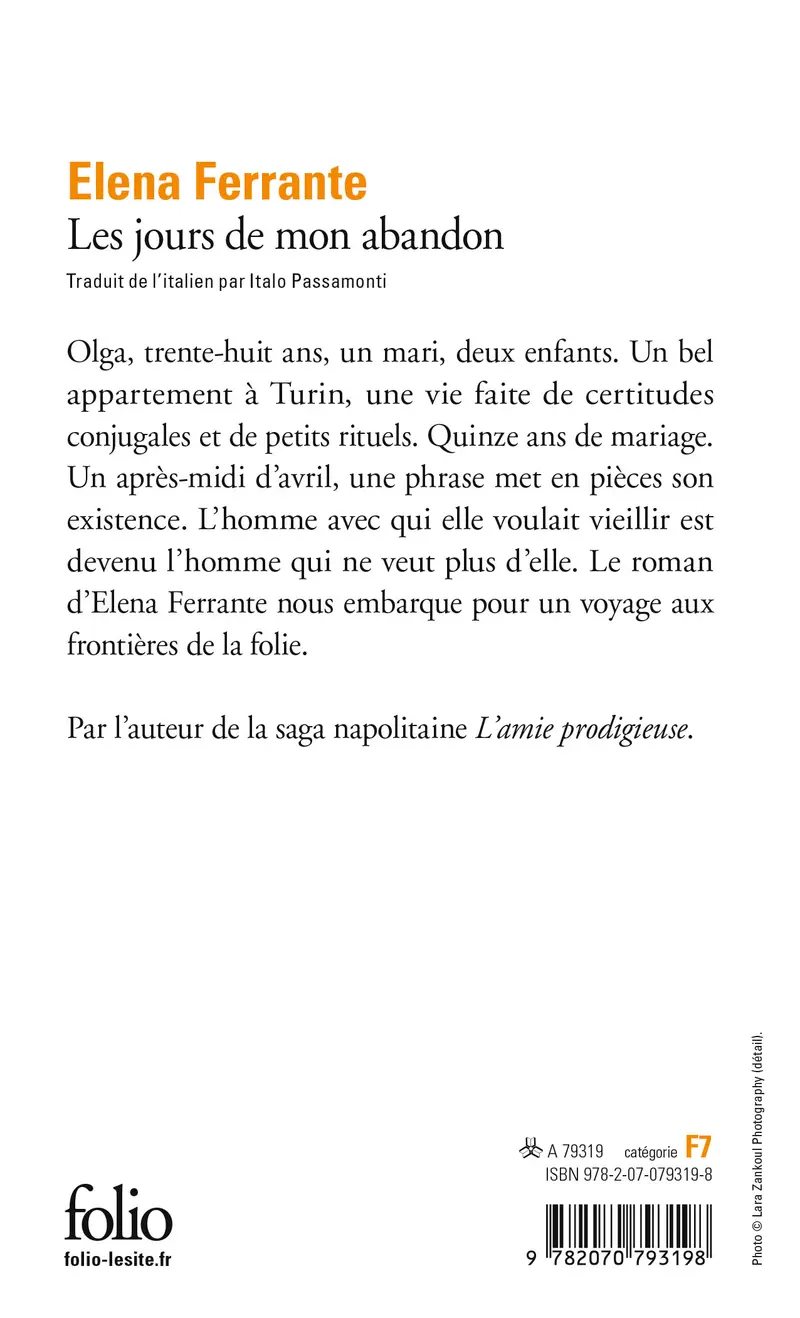 Les jours de mon abandon - Elena Ferrante