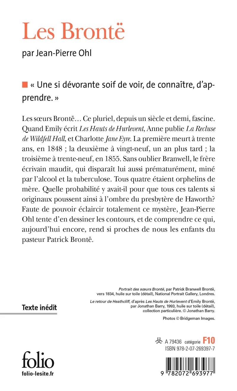 Les Brontë - Jean-Pierre Ohl