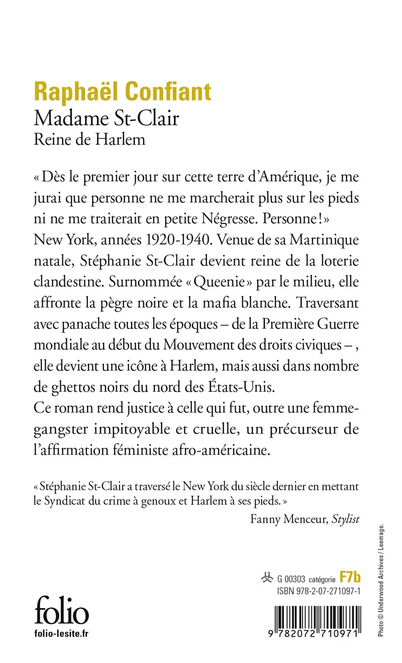 Madame St-Clair, reine de Harlem - Raphaël Confiant