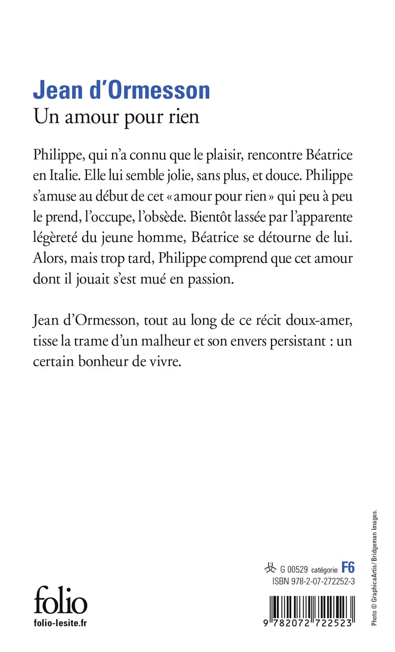 Un amour pour rien - Jean d' Ormesson