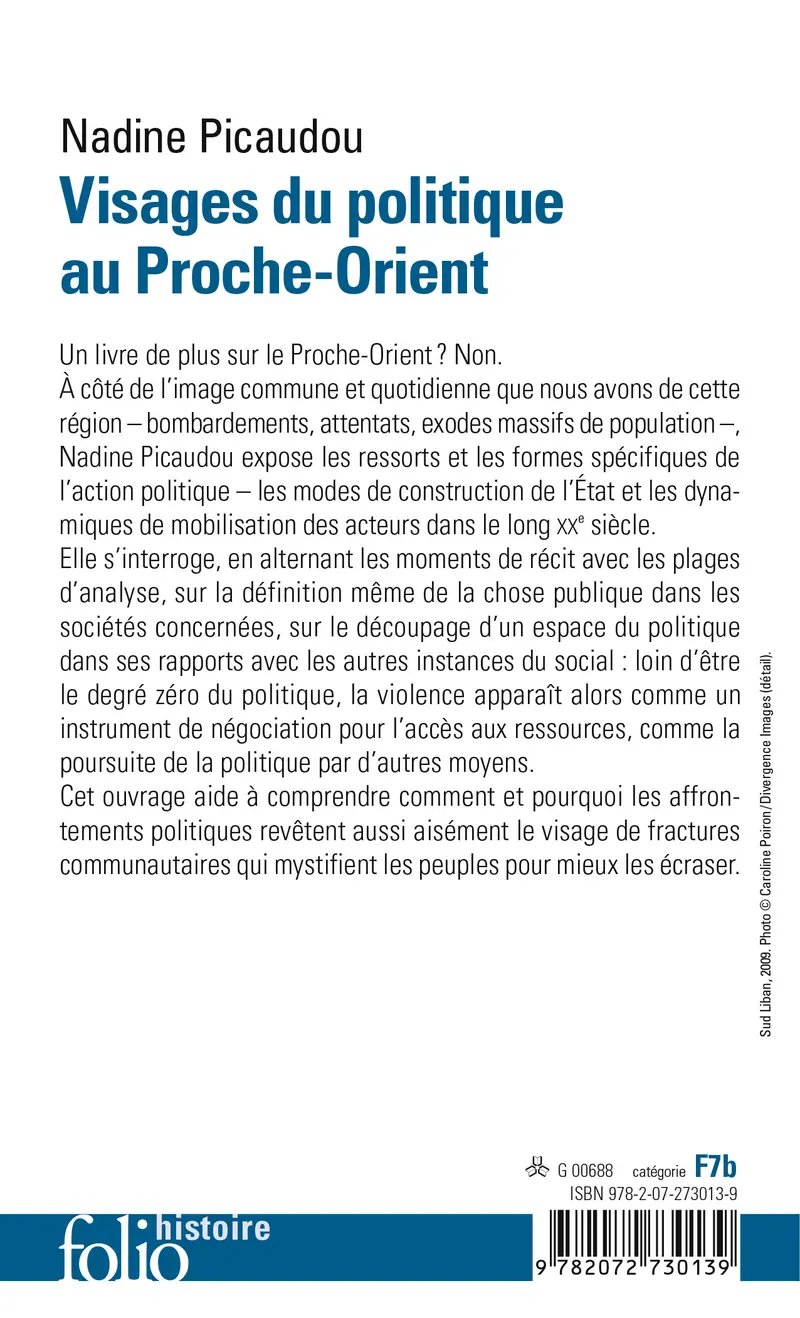 Visages du politique au Proche-Orient - Nadine Picaudou