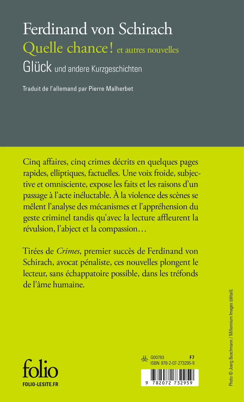 Quelle chance! et autres nouvelles/Glück und andere Kurzgeschichten - Ferdinand von Schirach