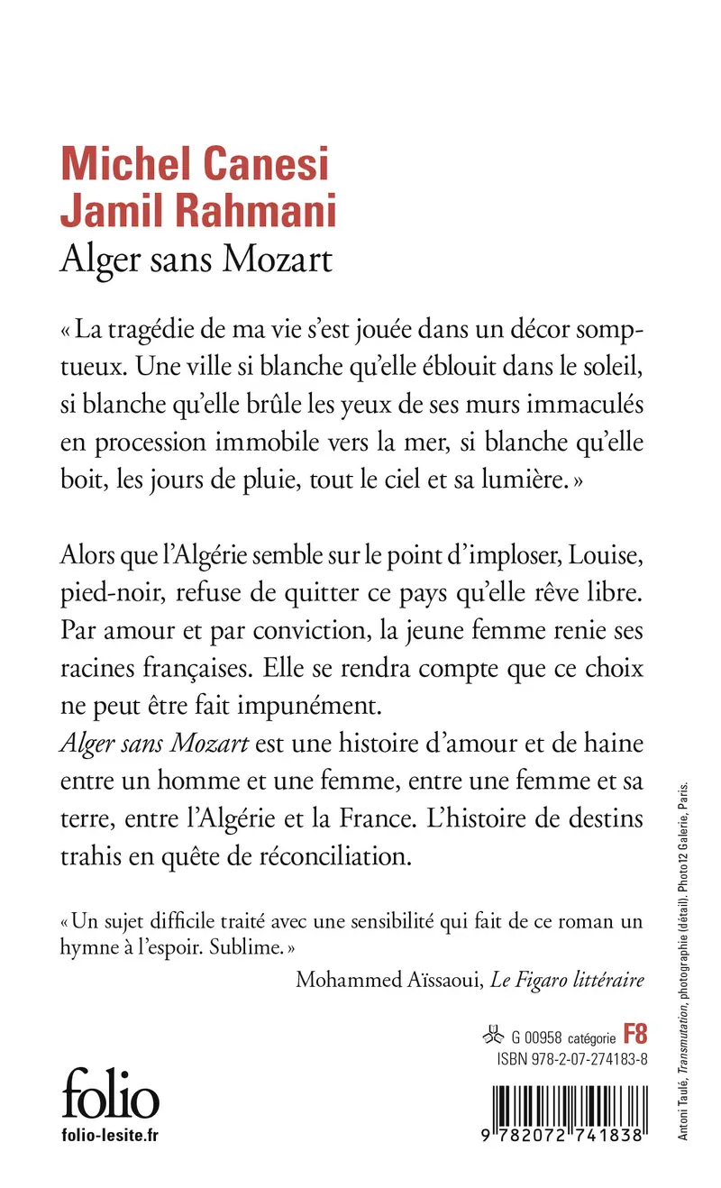 Alger sans Mozart - Michel Canesi - Jamil Rahmani