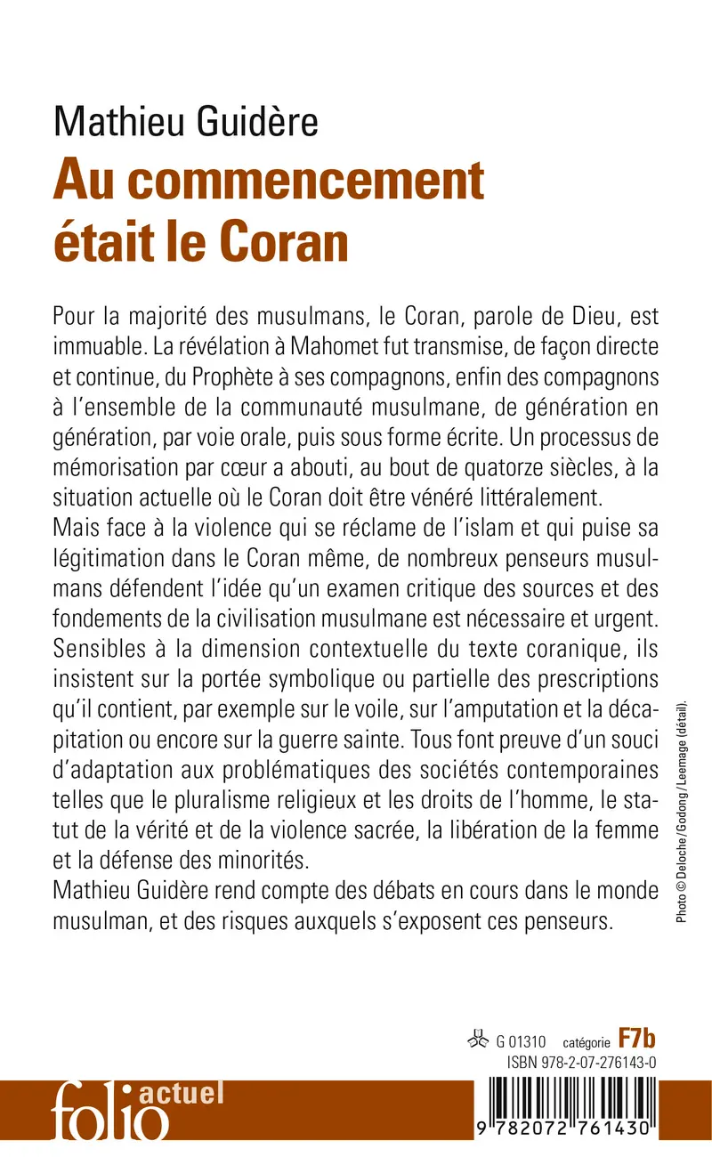 Au commencement était le Coran - Mathieu Guidère