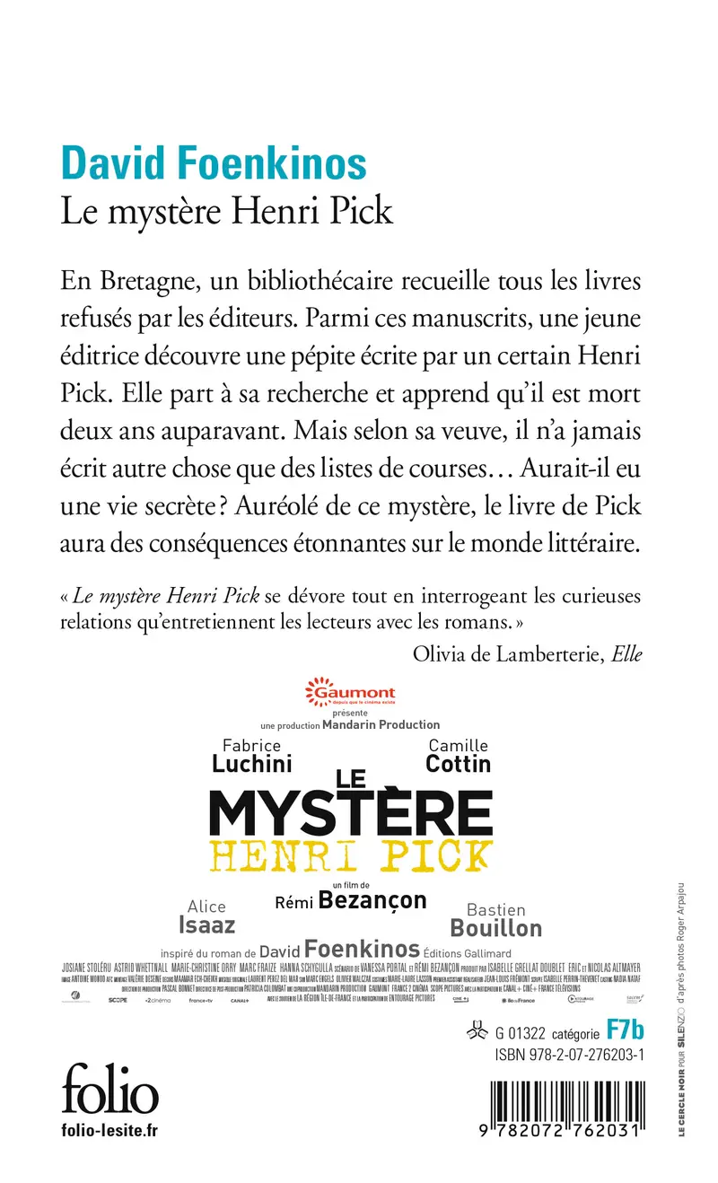 Le mystère Henri Pick - David Foenkinos