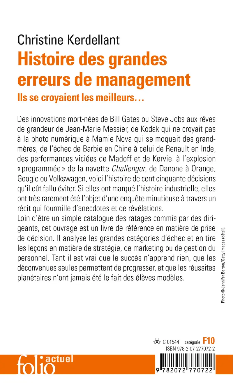 Histoire des grandes erreurs de management - Christine Kerdellant