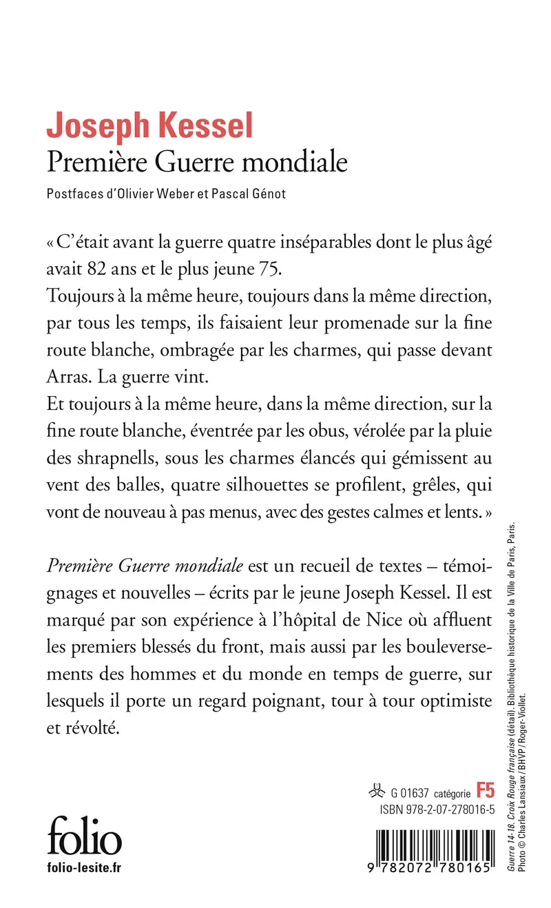 Première Guerre mondiale - Joseph Kessel