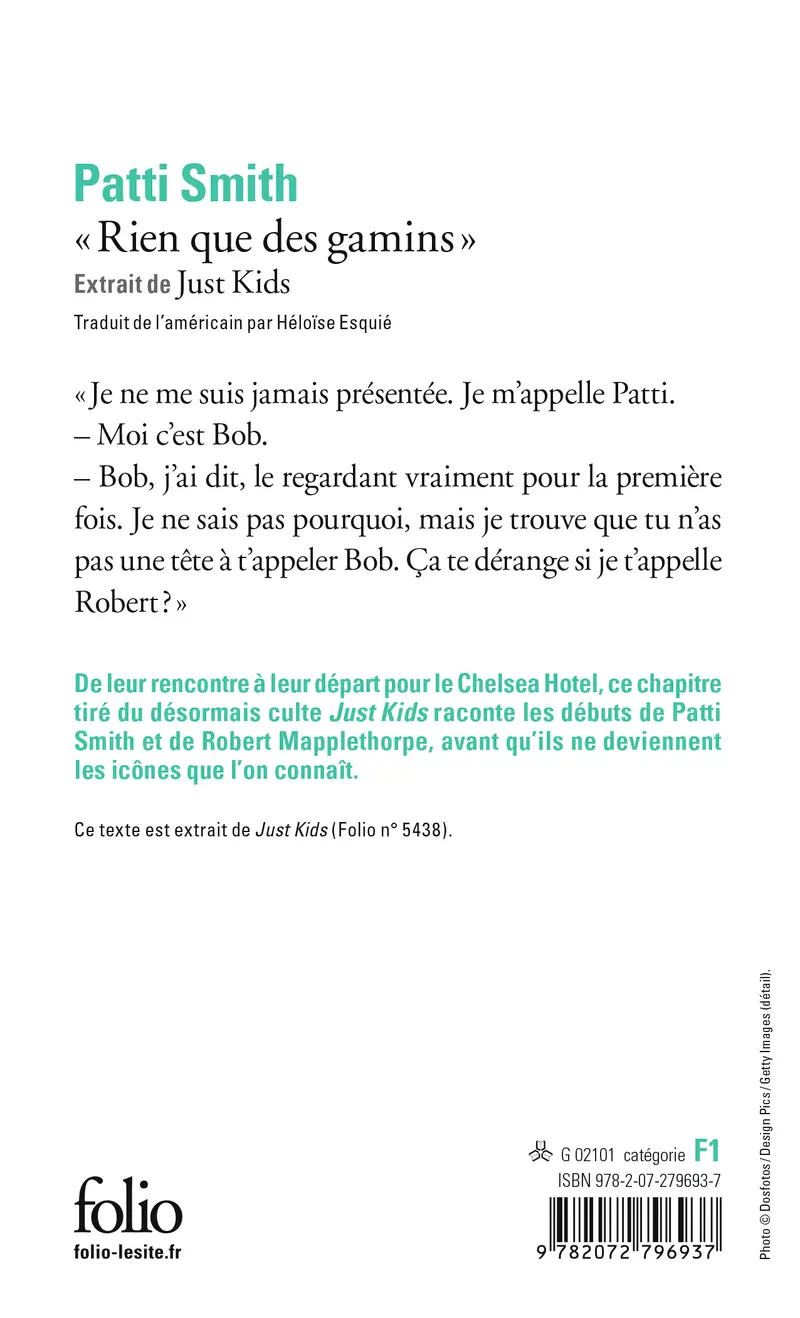 «Rien que des gamins» - Patti Smith