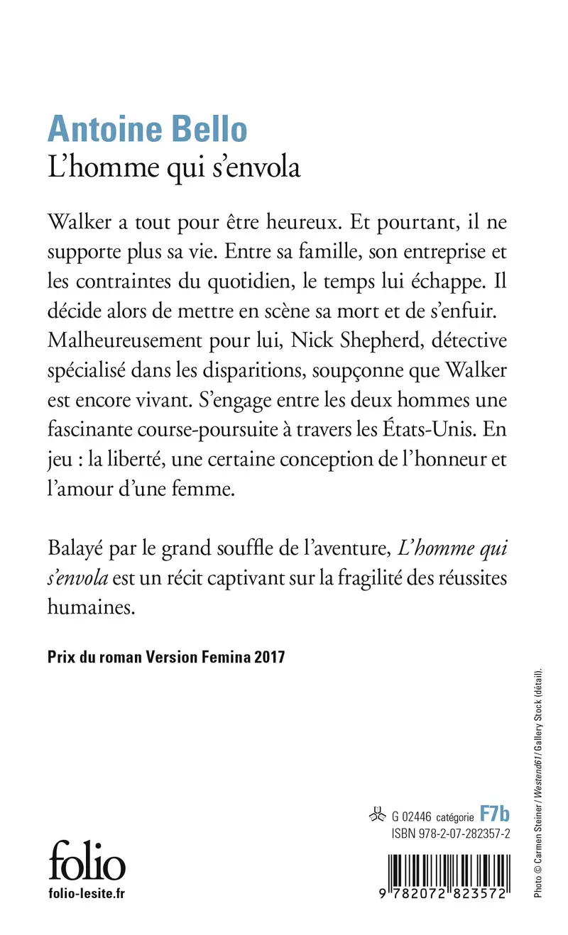 L'homme qui s'envola - Antoine Bello