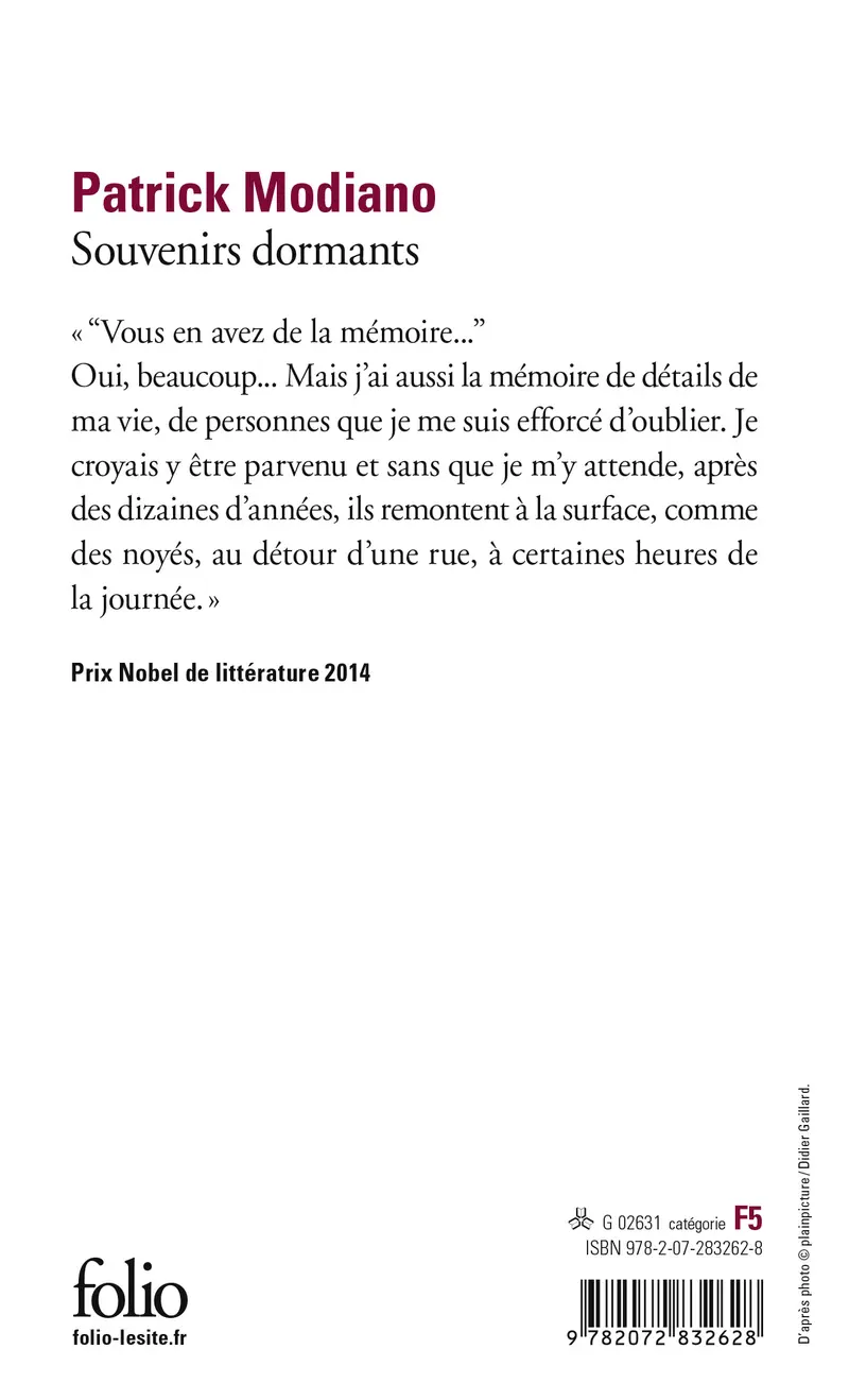 Souvenirs dormants - Patrick Modiano