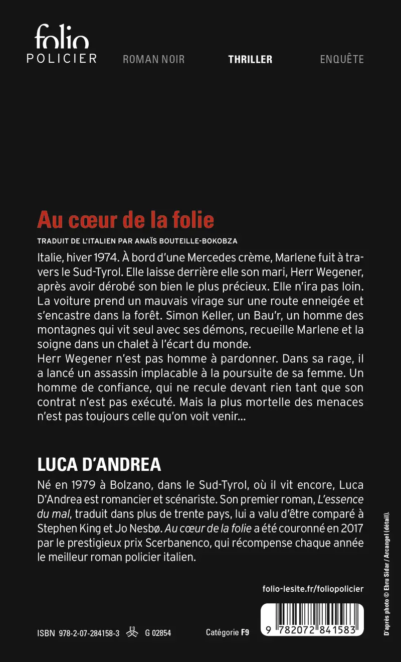 Au cœur de la folie - Luca D'Andrea