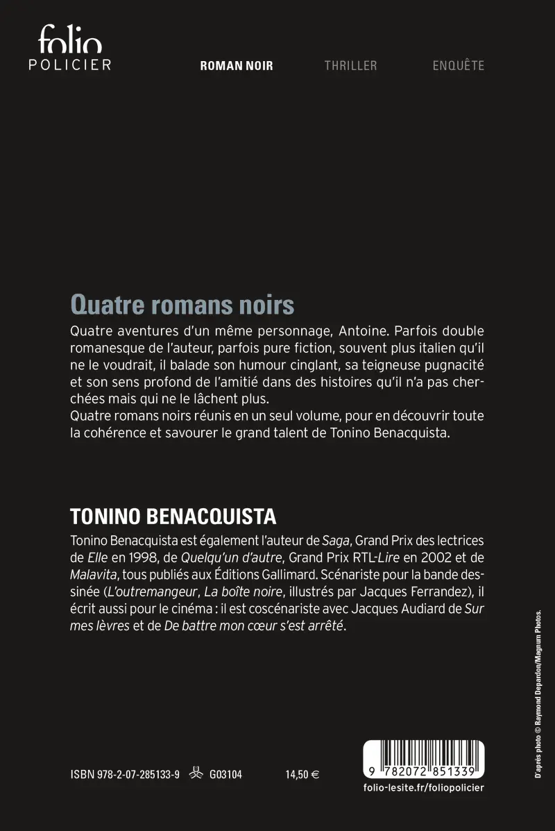 Quatre romans noirs - Tonino Benacquista