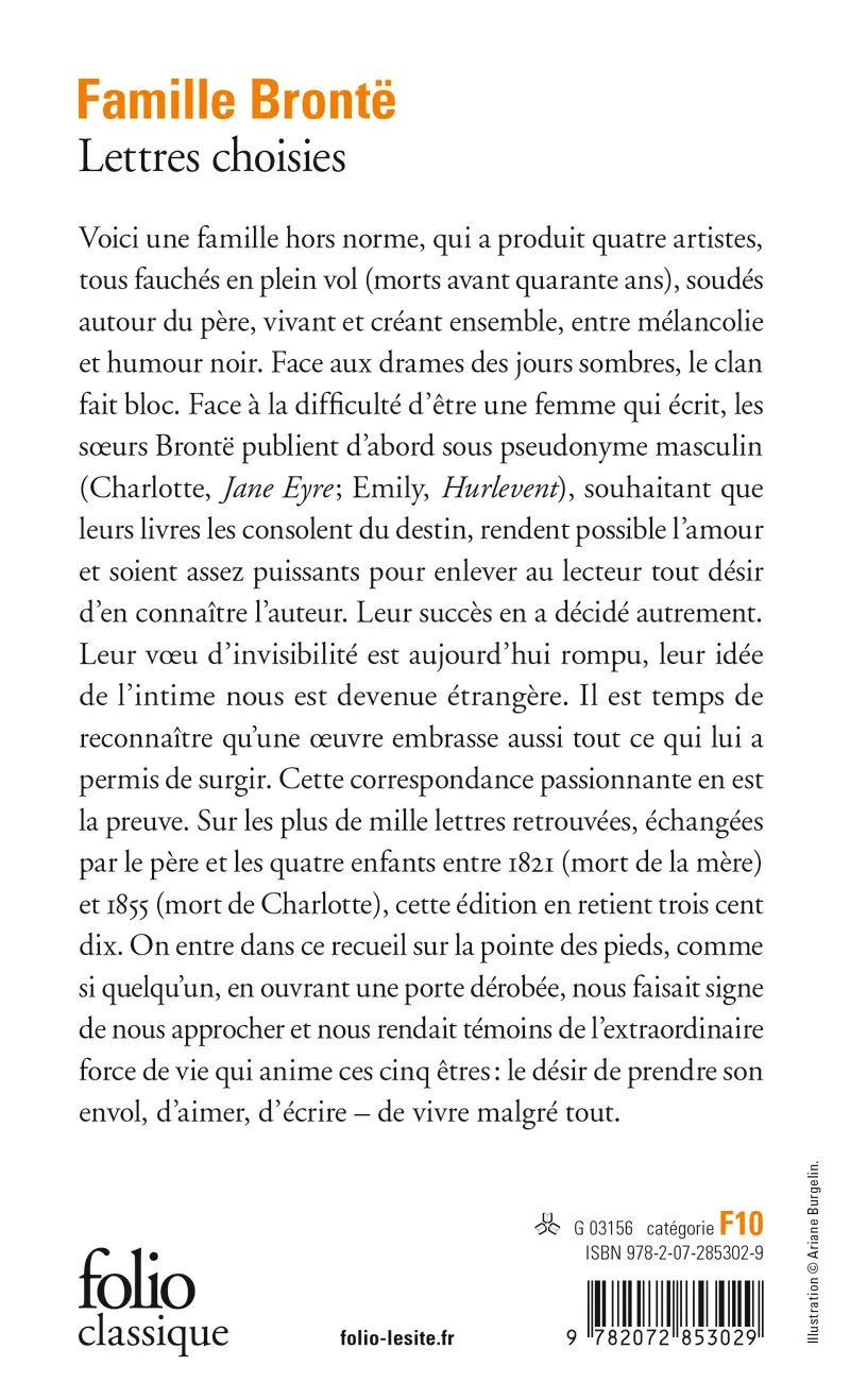 Lettres choisies de la famille Brontë - Collectif