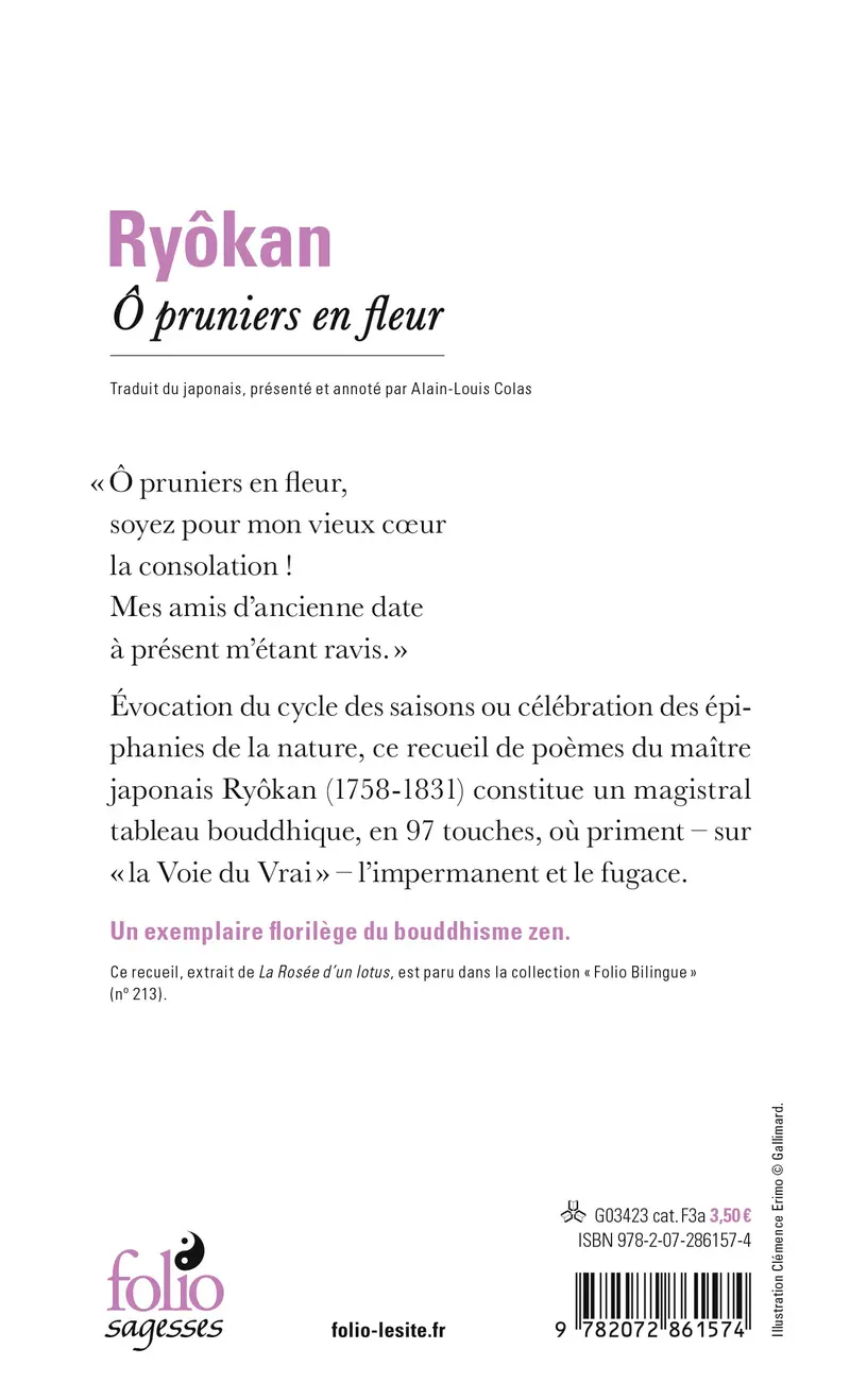 Ô pruniers en fleur - Ryôkan