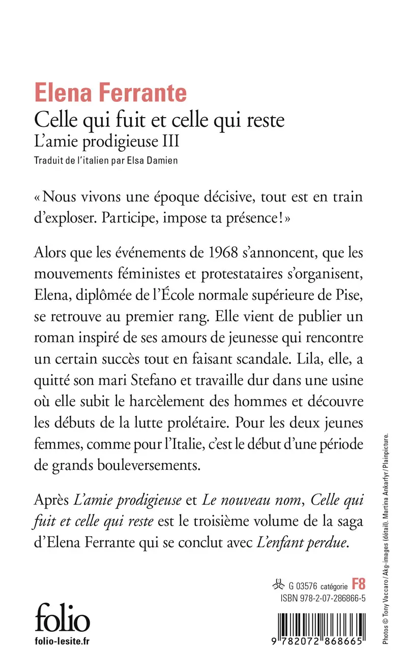 Celle qui fuit et celle qui reste - Elena Ferrante