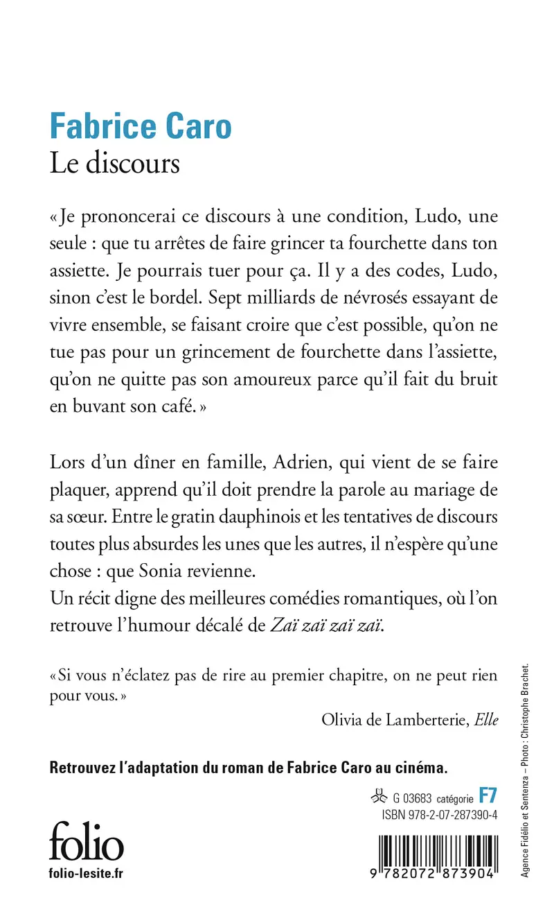 Le discours - Fabrice Caro