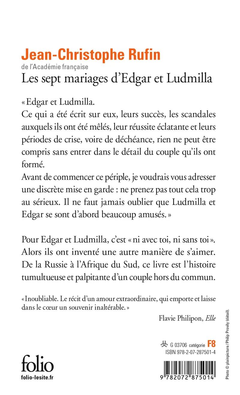 Les sept mariages d'Edgar et Ludmilla - Jean-Christophe Rufin