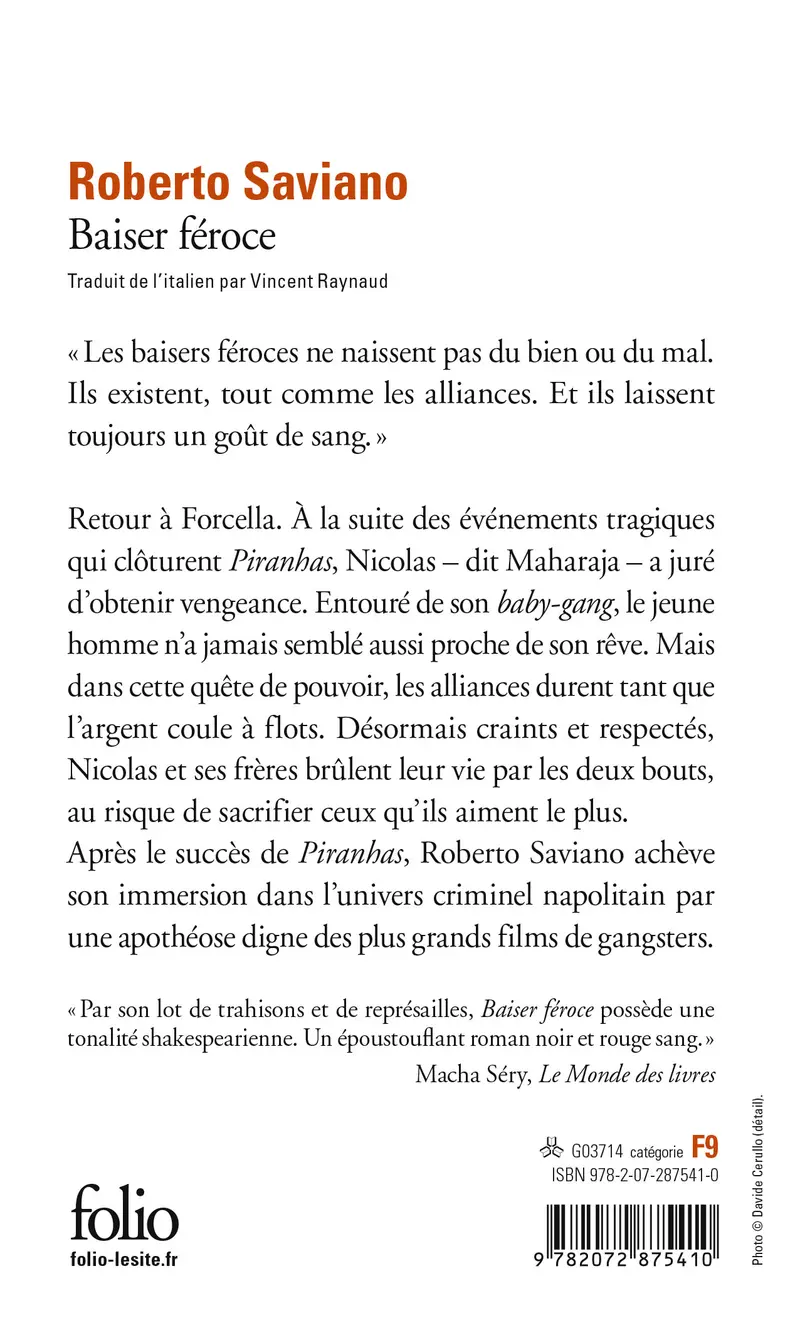 Baiser féroce - Roberto Saviano