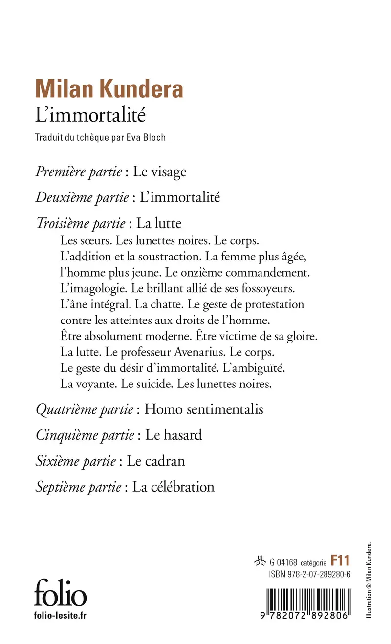 L'Immortalité - Milan Kundera