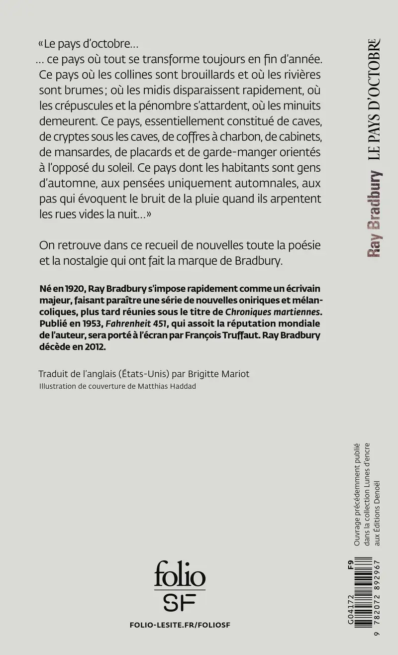 Le pays d'octobre - Ray Bradbury