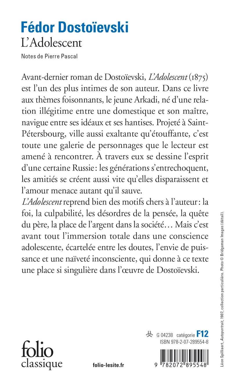 L'Adolescent - Fédor Dostoïevski