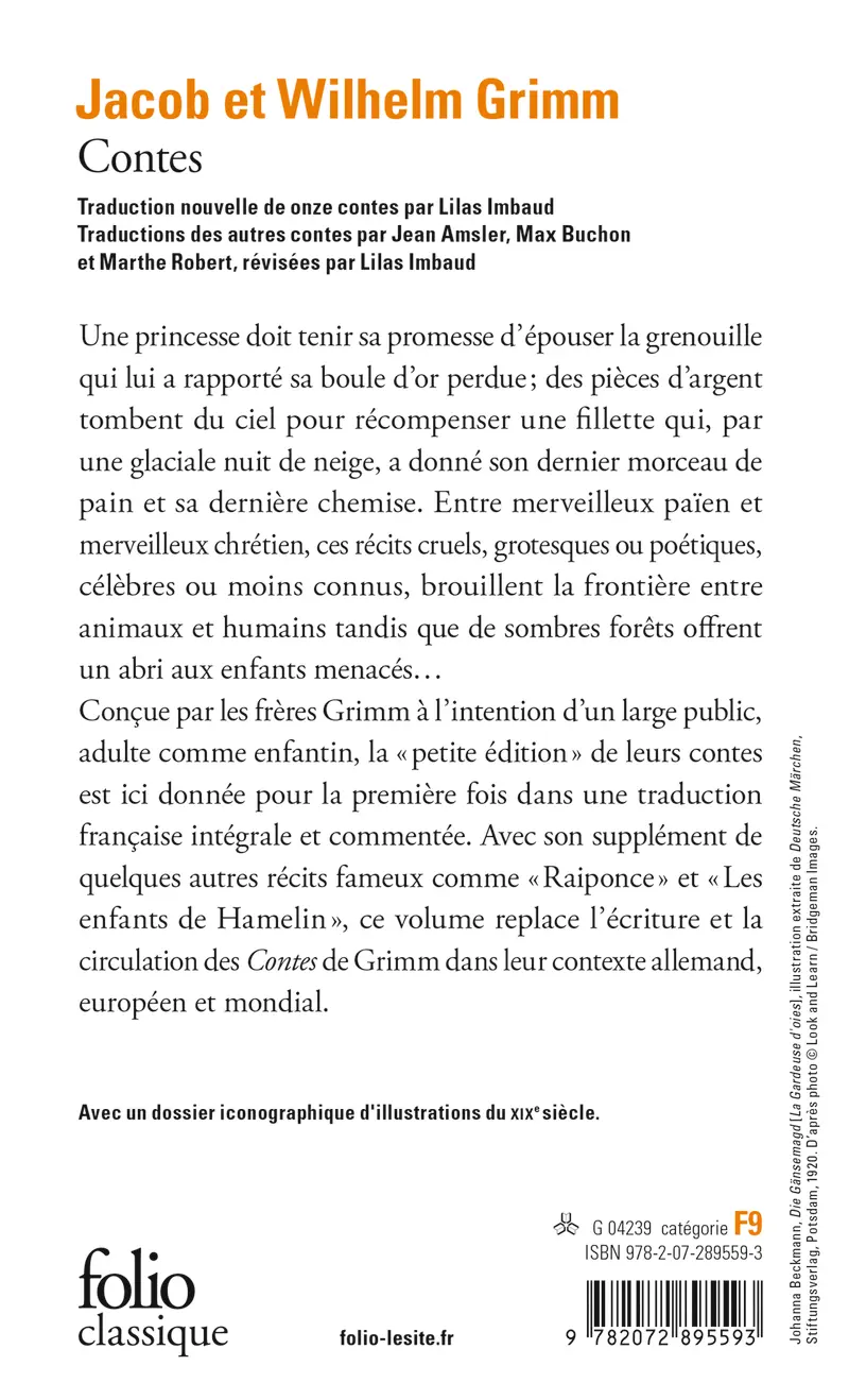 Contes - Jacob Grimm - Wilhelm Grimm