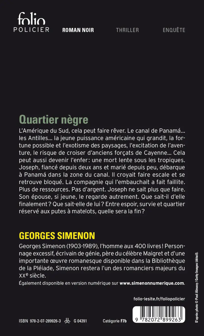 Quartier nègre - Georges Simenon