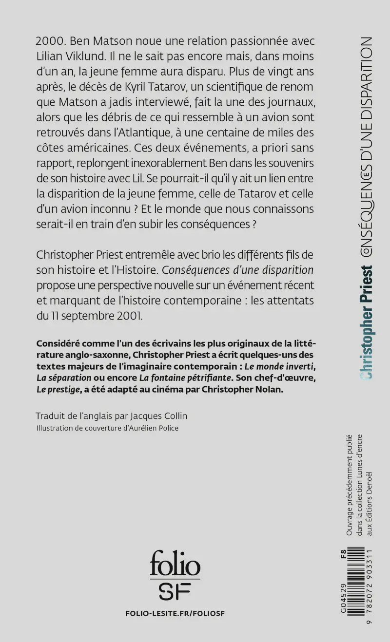 Conséquences d'une disparition - Christopher Priest