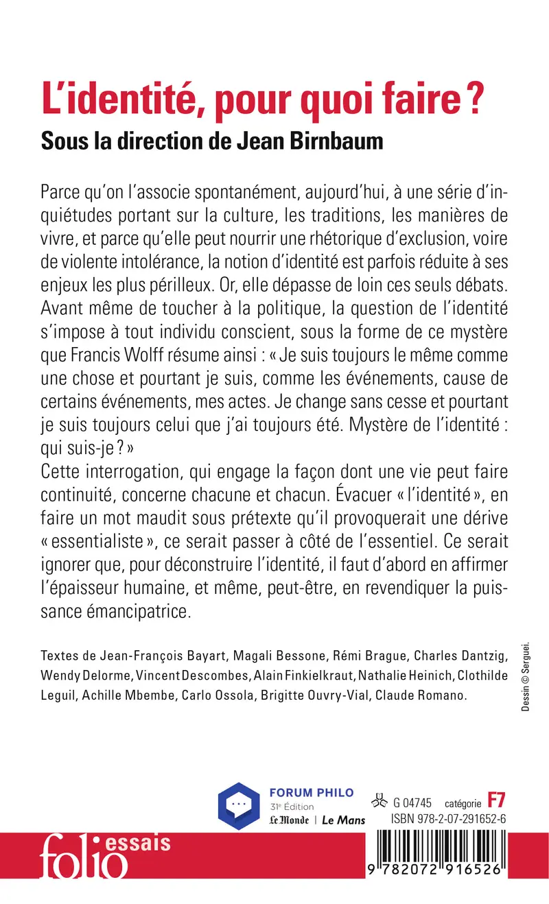 L'identité, pour quoi faire ? - Collectif
