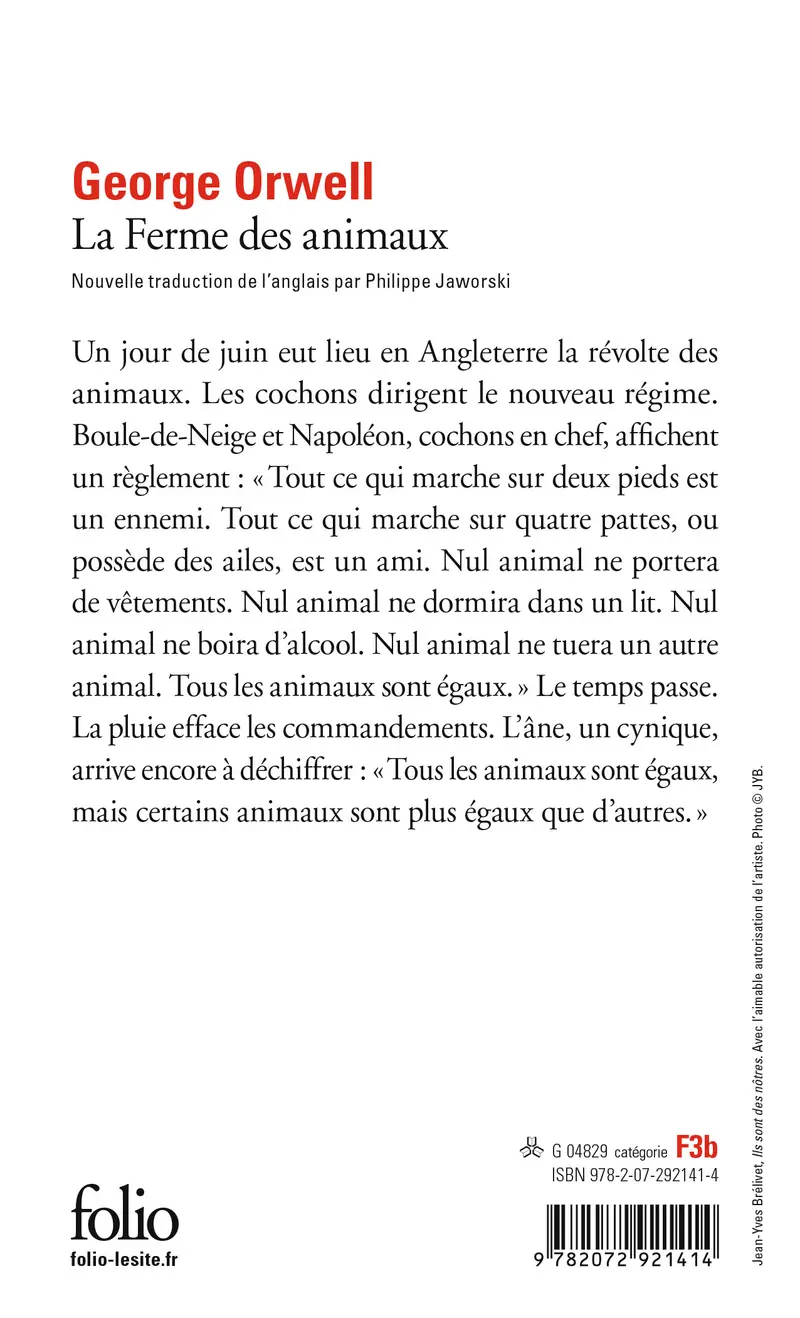 La ferme des animaux - George Orwell