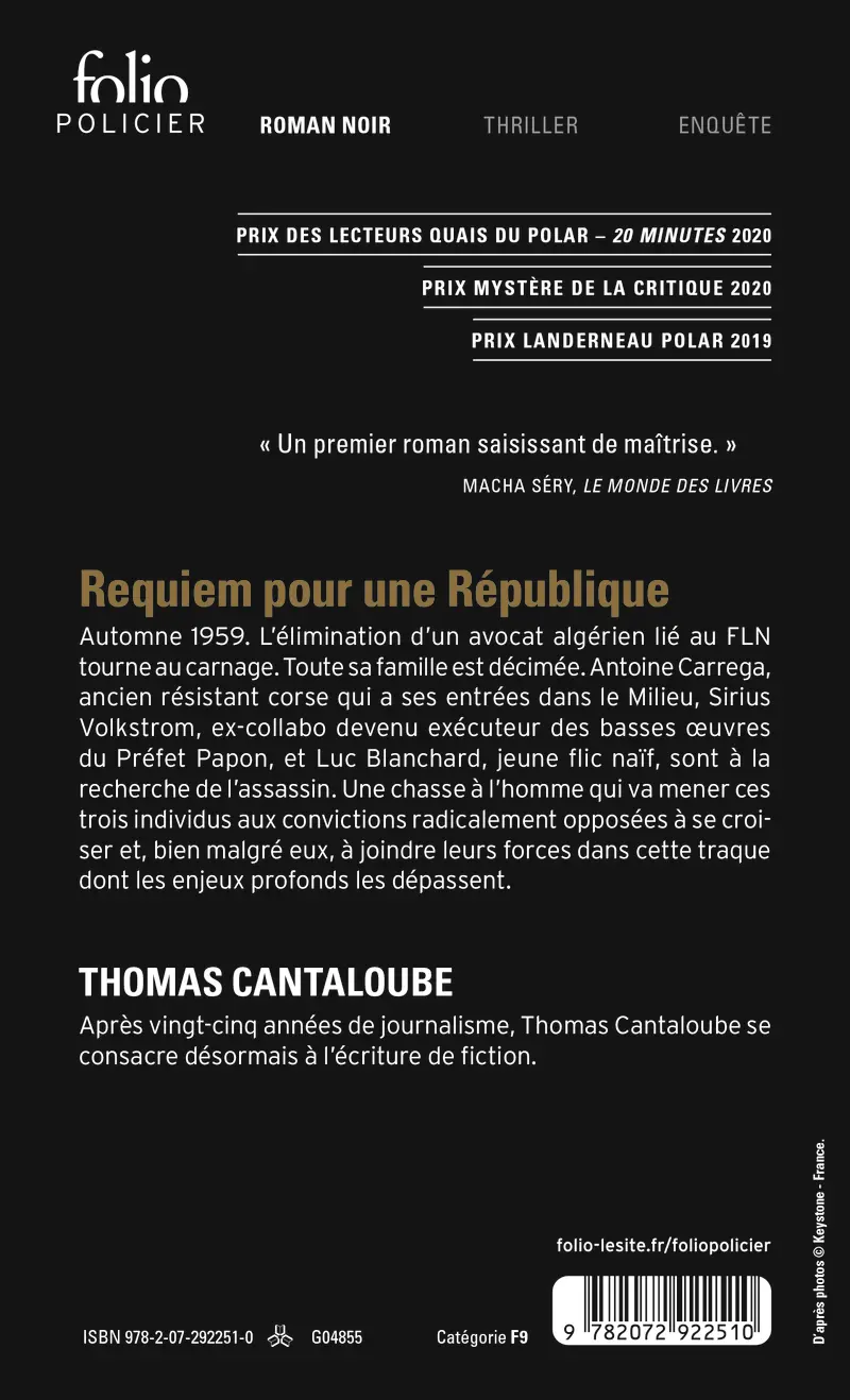 Requiem pour une République - Thomas Cantaloube