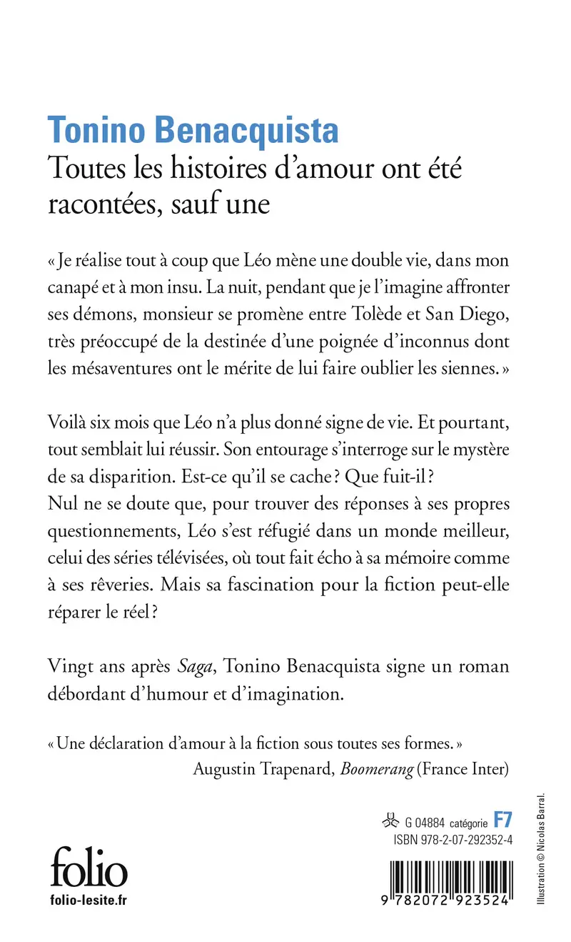 Toutes les histoires d'amour ont été racontées, sauf une - Tonino Benacquista