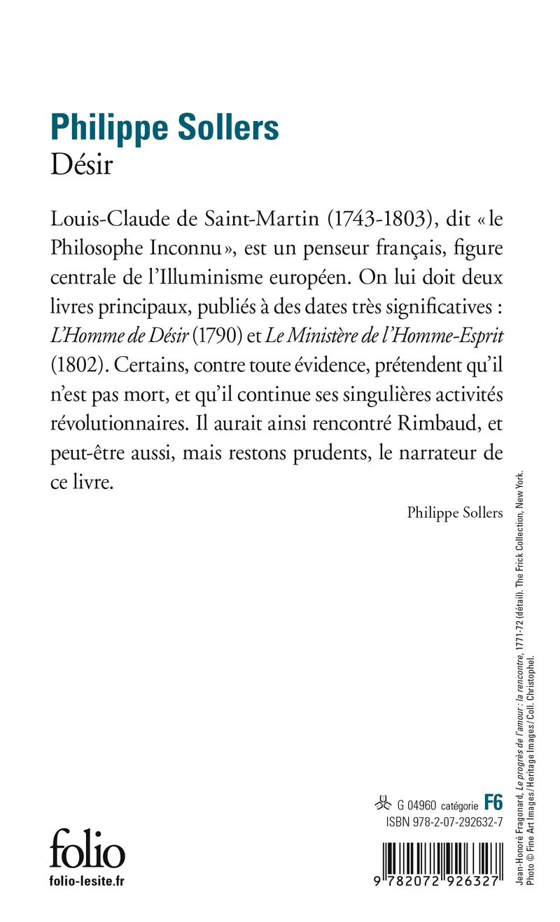 Désir - Philippe Sollers