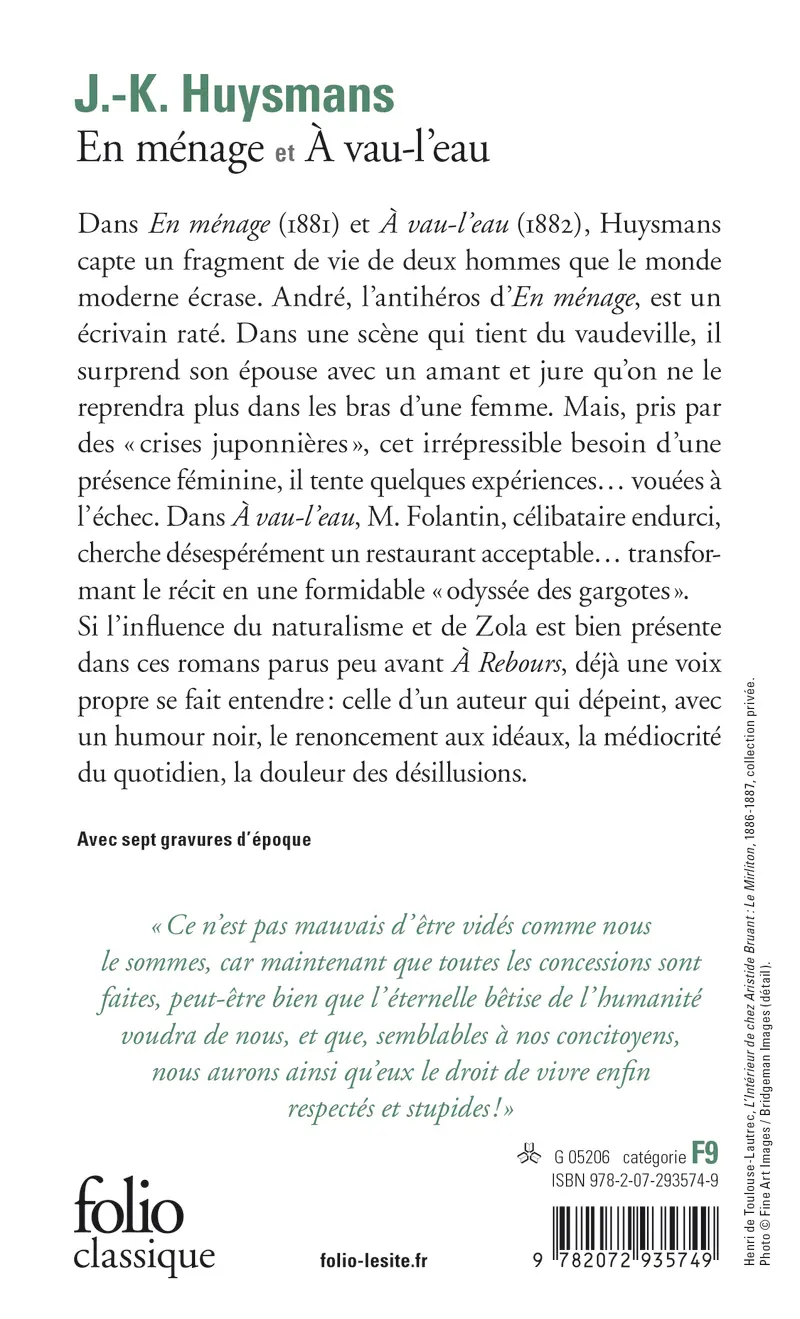 En ménage suivi d' À vau-l'eau - Joris-Karl Huysmans