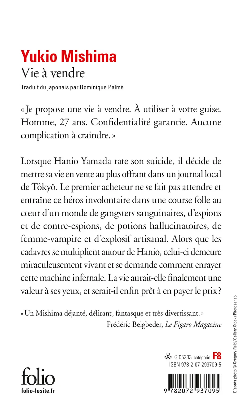 Vie à vendre - Yukio Mishima