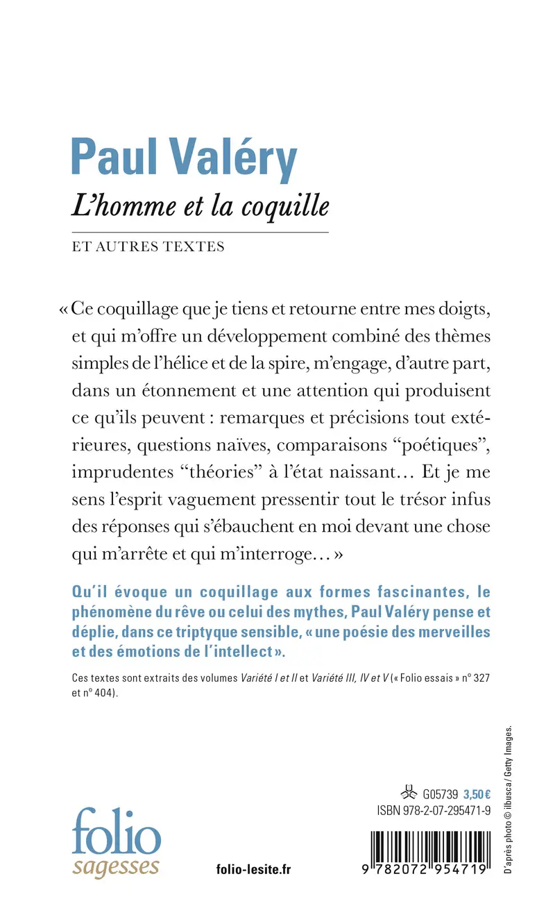 L'homme et la coquille et autres textes - Paul Valéry