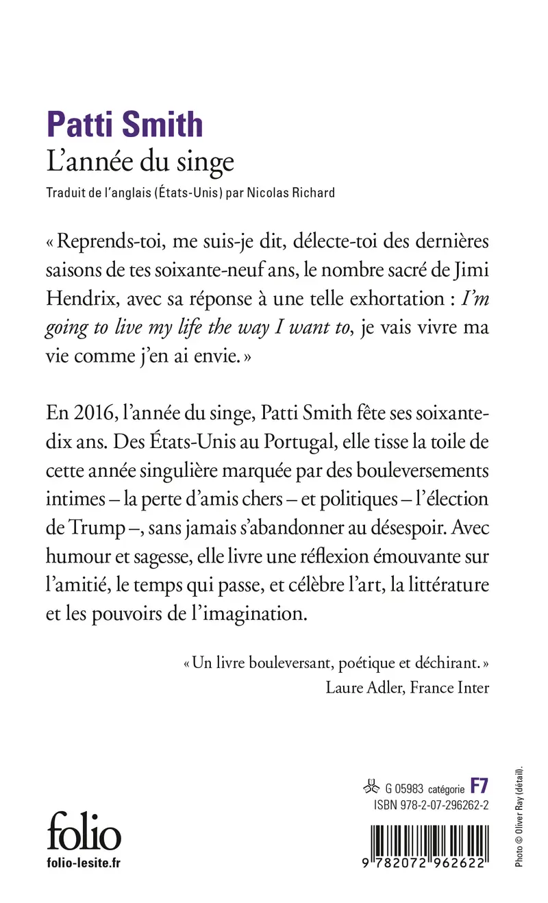 L'année du singe - Patti Smith