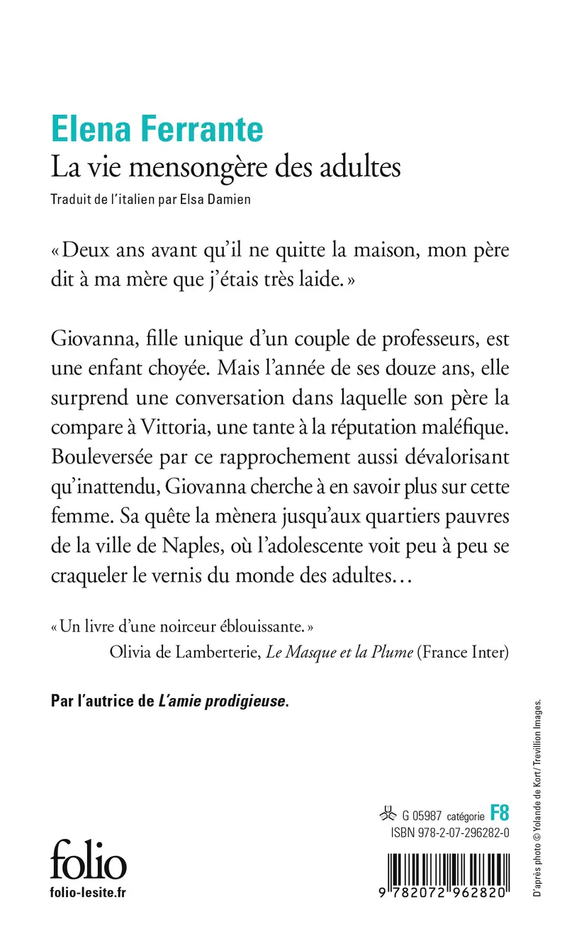 La vie mensongère des adultes - Elena Ferrante