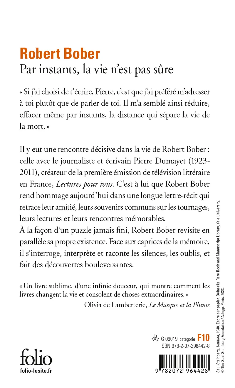 Par instants, la vie n'est pas sûre - Robert Bober