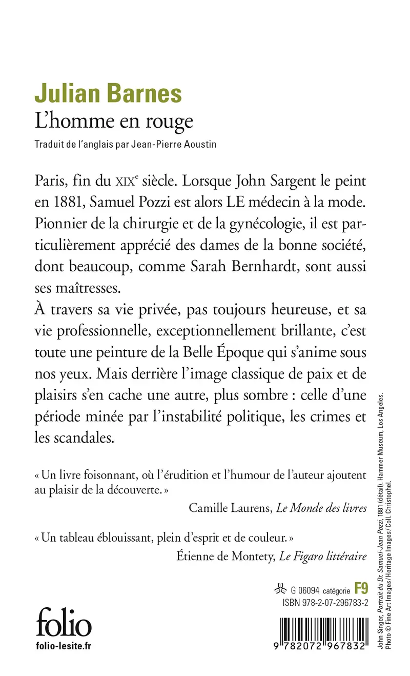 L'homme en rouge - Julian Barnes