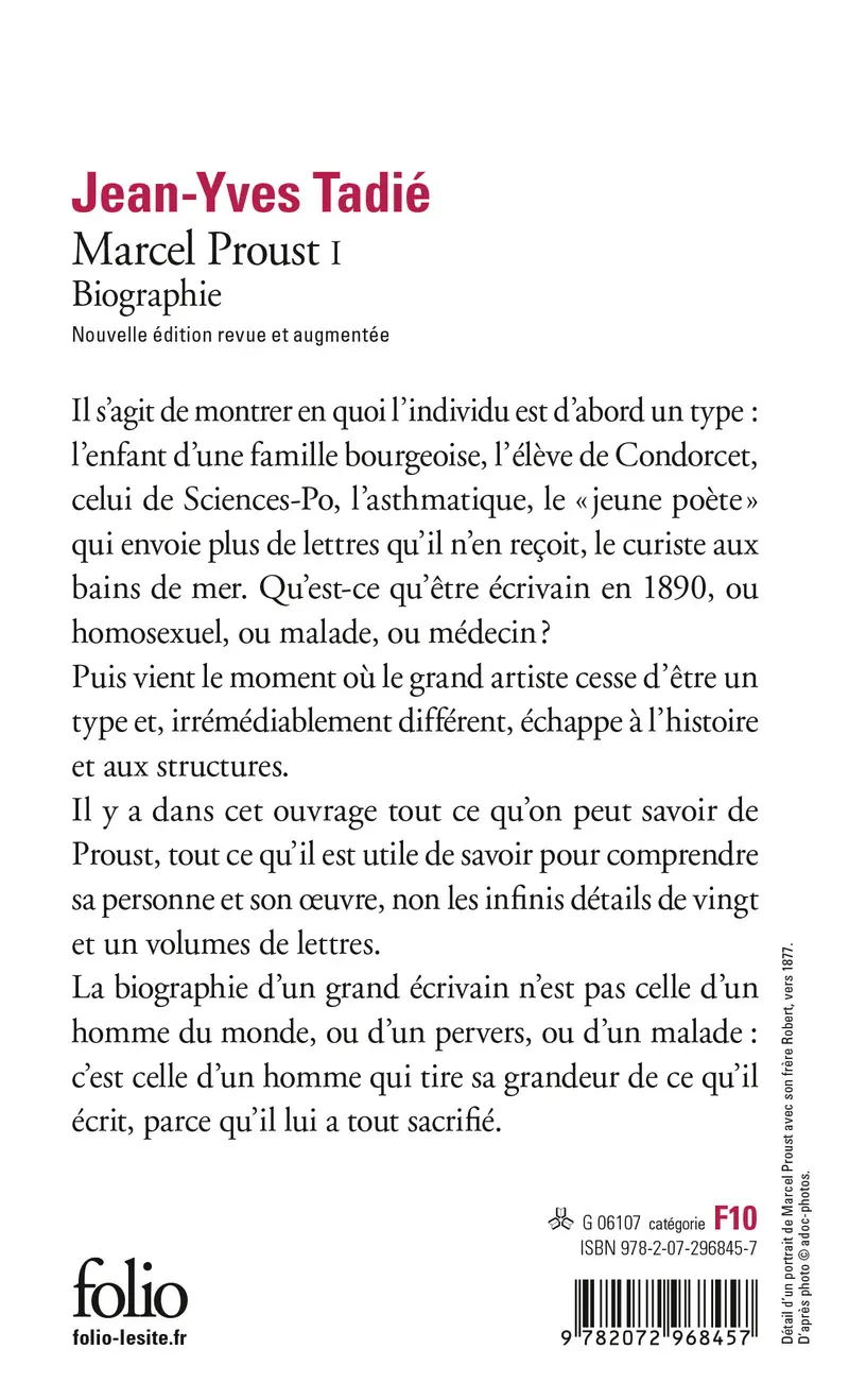 Marcel Proust - 1 - Jean-Yves Tadié