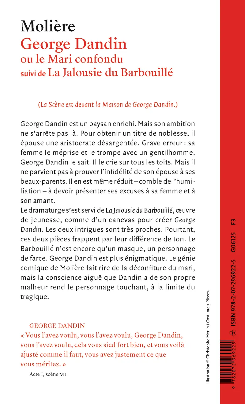 George Dandin ou Le Mari confondu suivi de La Jalousie du Barbouillé - Molière