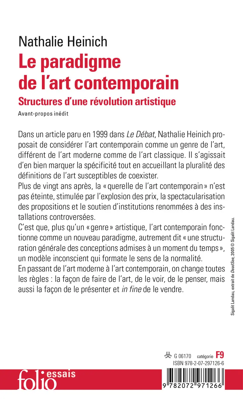 Le paradigme de l'art contemporain - Nathalie Heinich