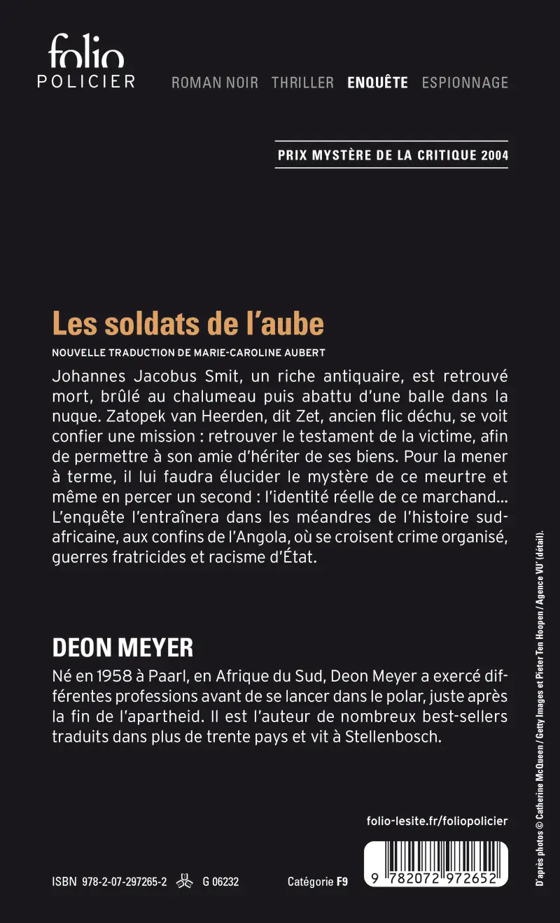 Les soldats de l'aube - Deon Meyer