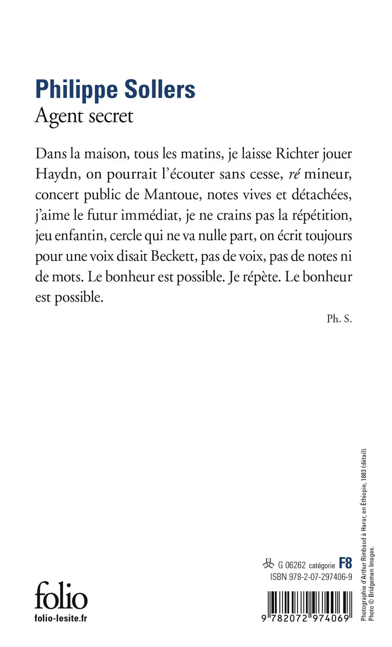 Agent secret - Philippe Sollers