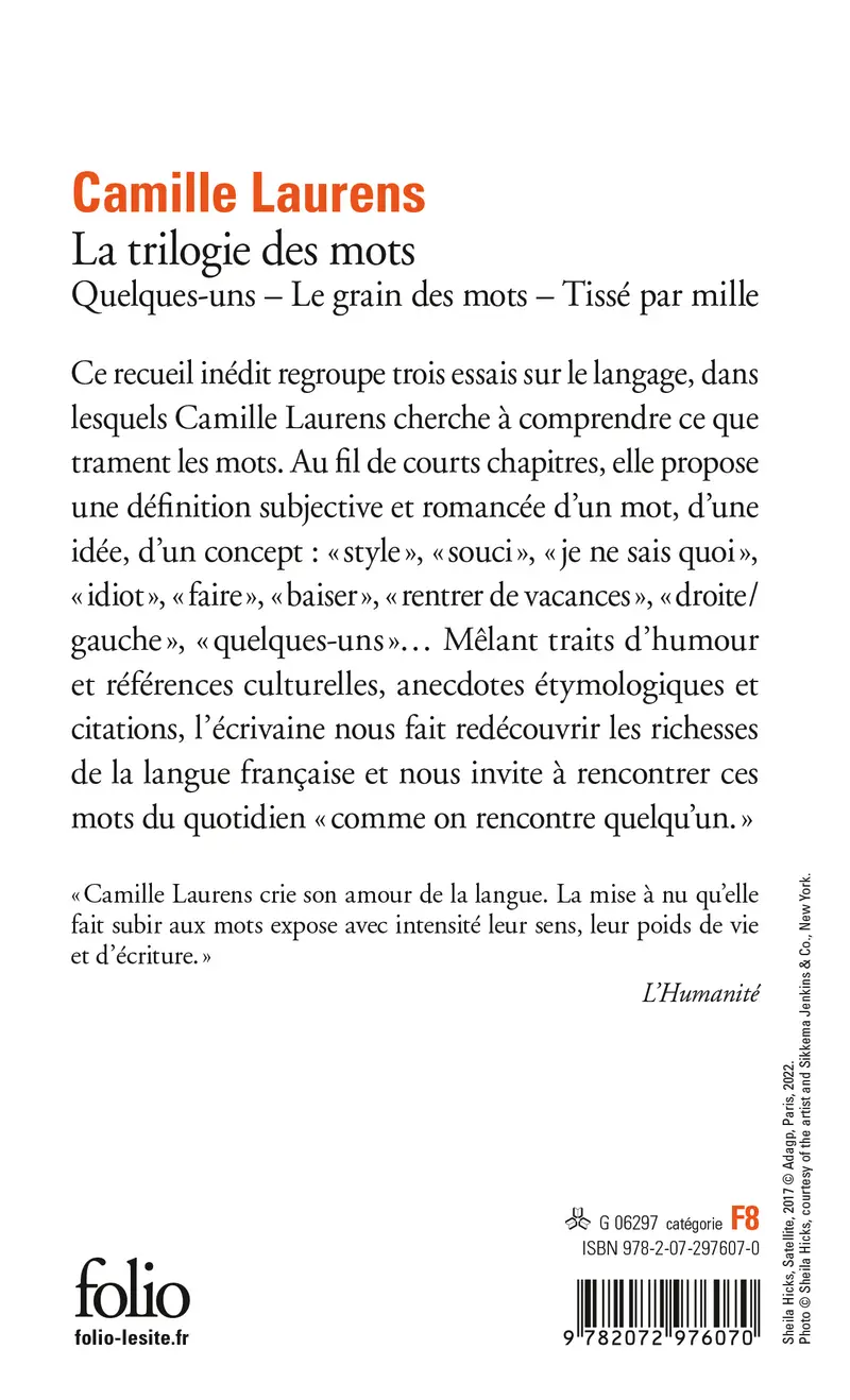 La trilogie des mots - Camille Laurens